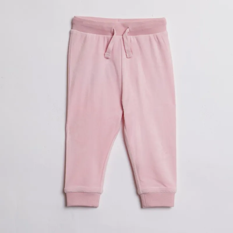 Sale Baby Piger Velour Hjerte Logo Træningsdragt Mandelblomst Træningsdragter Og Sæt