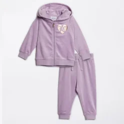 Online Baby Piger Velour Træningsdragt Lavendel Træningsdragter Og Sæt