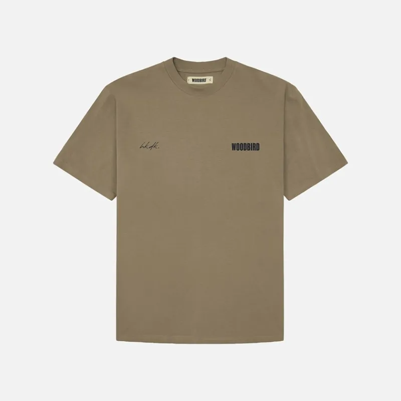 Discount Baine 8410 T Shirt Mørke/Kolt Dark Brown-Cobalt Dame Overdele·T-Shirts|T-Shirts, Poloer Og Skjorter·T-Shirts Og Undertrøjer