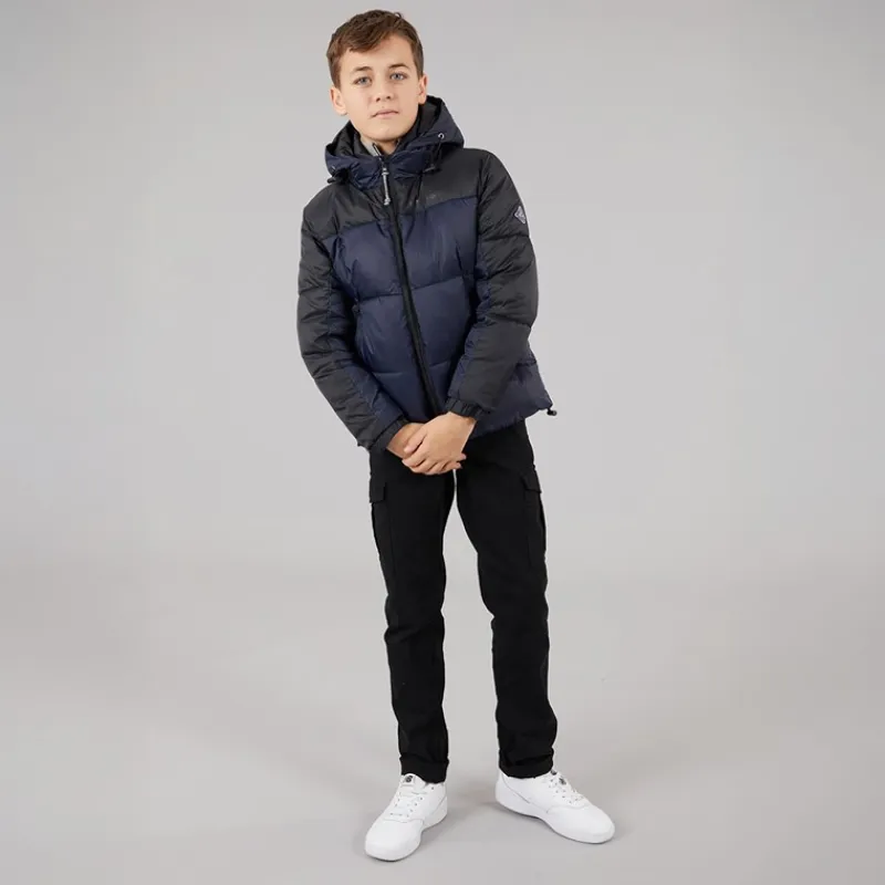 Clearance Børne jakke med hætte Navy/Sort Jakker Og Frakker|Jakker Og Frakker