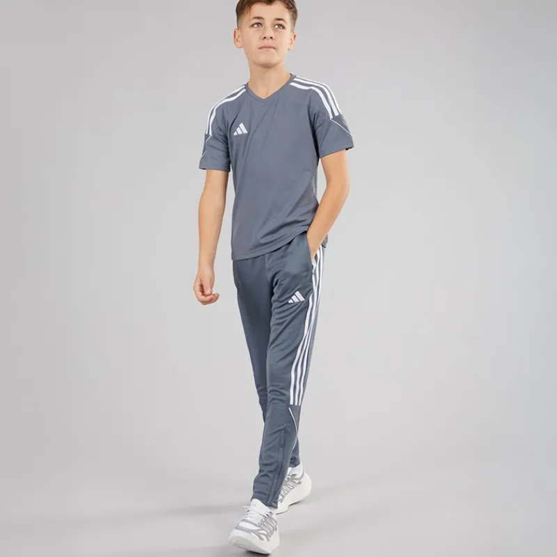 Clearance Børne Junior Tiro 23 League T Shirt Team Onix/Hvid Tøj|Tøj