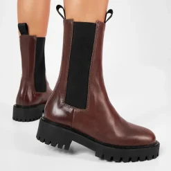 Best Dame Angie Chelsea Støvler Dark Brown Dame Støvler|Støvler