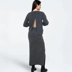 New Dame Asla Sweater 0201 Castlerock Dame Trøjer Og Cardigans·Trøjer