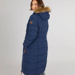Outlet Dame Audrey Vandtæt Foret Hættejakke Navy Dame Udendørs|Jakker Og Frakker·Jakker Og Frakker