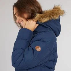 Outlet Dame Audrey Vandtæt Foret Hættejakke Navy Dame Udendørs|Jakker Og Frakker·Jakker Og Frakker