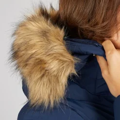 Outlet Dame Audrey Vandtæt Foret Hættejakke Navy Dame Udendørs|Jakker Og Frakker·Jakker Og Frakker