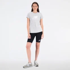 Hot Dame Basic Stacked Logo T-Shirt Athletic Grå Dame Træning|Overdele