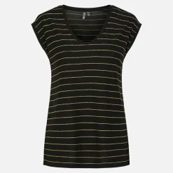 Discount Dame Billo Lurex T Shirt Sort Dame Overdele·T-Shirts|Overdele·Overdele