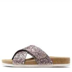 Clearance Dame Bio X Velcro Sandaler Lys Rose Glitter Dame Klip-Klapper Og Sandaler|Klip-Klapper Og Sandaler