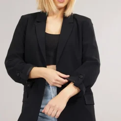 New Dame Blazer Blanca Life 3/4 Løstsiddende Sort Dame Jakker Og Frakker·Jakker Og Frakker|Jakker Og Frakker·Lette Jakker
