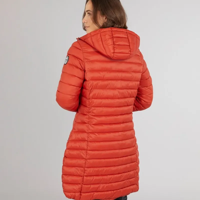 Best Dame Briarlea Polstret Hætte Mellemlang Frakke Burnt Orange Dame Udendørs|Jakker Og Frakker·Jakker Og Frakker