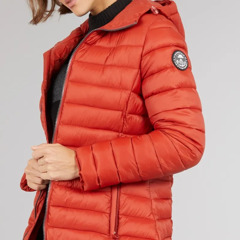 Best Dame Briarlea Polstret Hætte Mellemlang Frakke Burnt Orange Dame Udendørs|Jakker Og Frakker·Jakker Og Frakker