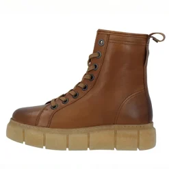 Outlet Dame Casflora Blonde Støvler Læder Cognac Dame Støvler|Støvler