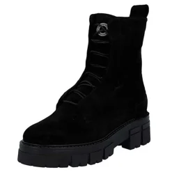 Outlet Dame Casjida Blonder Støvler Black Suede Dame Støvler|Støvler
