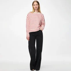 Best Dame Chili Striped Sweatshirts beige Dame Hættetrøjer Og Sweatshirts·Sweatshirts