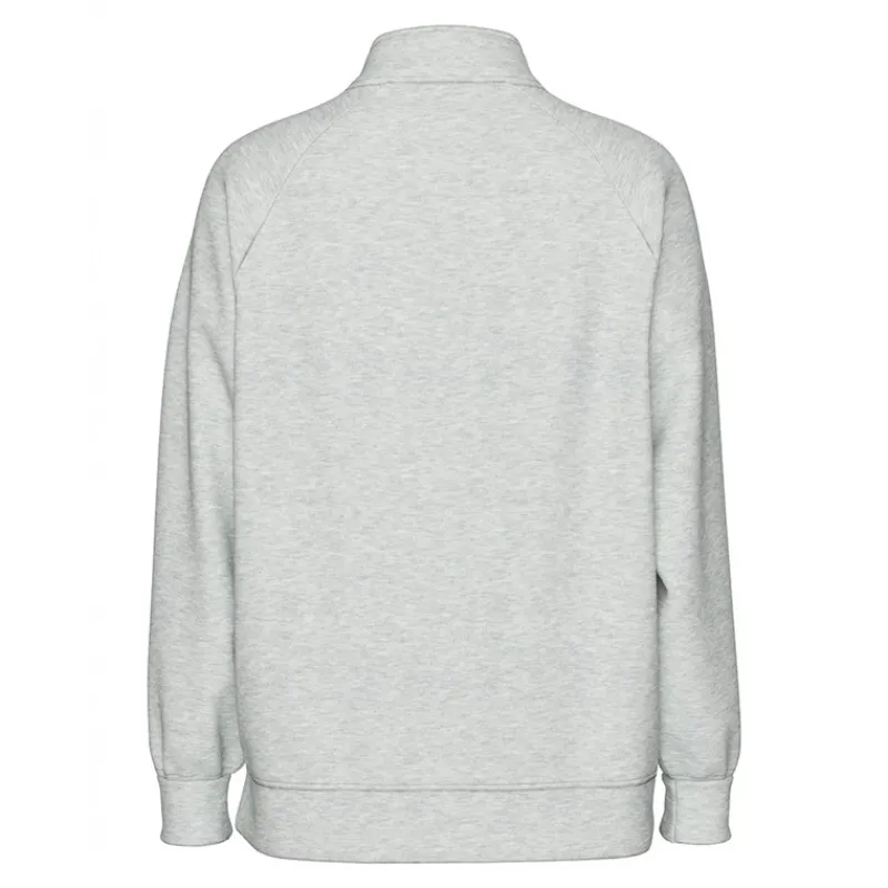 Hot Dame Chilli Halv lynlås sweatshirt Light Grey Melange Dame Hættetrøjer Og Sweatshirts·Sweatshirts