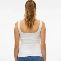 Clearance Dame Chloe Firkantet Hals Top Sne Hvid Dame Overdele·Overdele