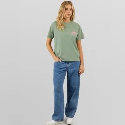 New Dame Coatbridge T-shirt Green Bay Dame Overdele·T-Shirts|Overdele·Overdele