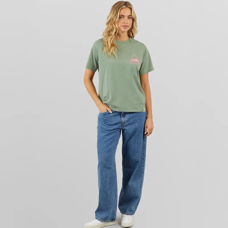 New Dame Coatbridge T-shirt Green Bay Dame Overdele·T-Shirts|Overdele·Overdele