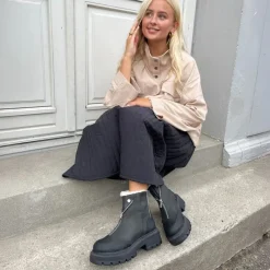 Dame det er bare en snedag støvler 0001 Black Dame Støvler|Støvler
