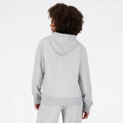 Clearance Dame Essentials Stacked Logo French Terry Hættetrøje Athletic Grå Dame Træning|Overdele