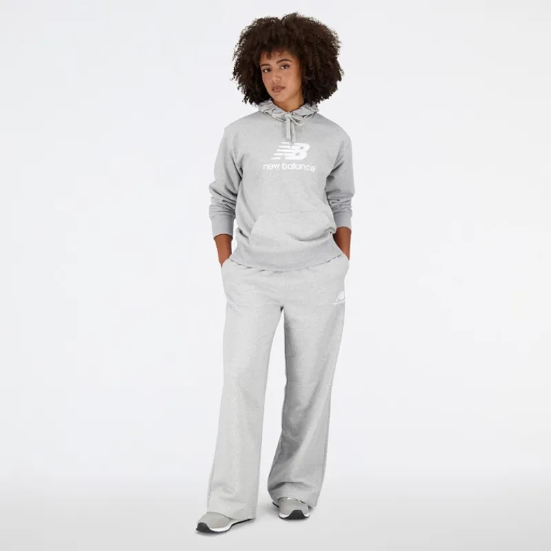 Clearance Dame Essentials Stacked Logo French Terry Hættetrøje Athletic Grå Dame Træning|Overdele