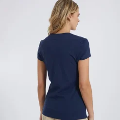 Hot Dame Eulalie T-shirt Blå Dame Overdele·T-Shirts|Overdele·Overdele