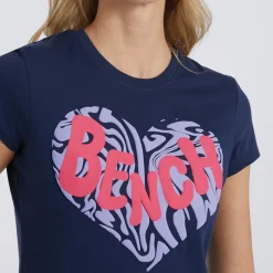 Hot Dame Eulalie T-shirt Blå Dame Overdele·T-Shirts|Overdele·Overdele
