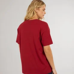 Best Dame Farri T-Shirt Tranebær Juice Dame Overdele·T-Shirts|Overdele·Overdele