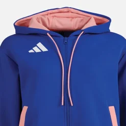 Clearance Dame FFR Team Frankrig Hættetrøje Semi Lucid Blue Dame Træning|Overdele