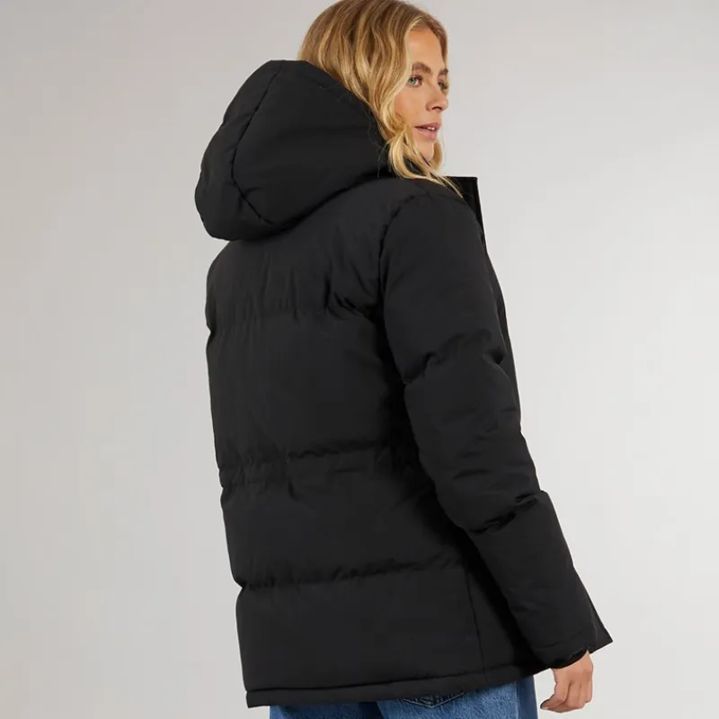 Clearance Dame Fina Mellem Lang Puffer Jakke Sort Dame Jakker Og Frakker·Jakker Og Frakker
