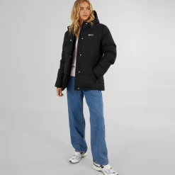 Clearance Dame Fina Mellem Lang Puffer Jakke Sort Dame Jakker Og Frakker·Jakker Og Frakker