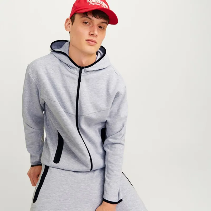 Clearance Dame Fusion Lynlås Hættetrøje Light Grey Melange Hættetrøjer Og Sweatshirts·Hættetrøjer