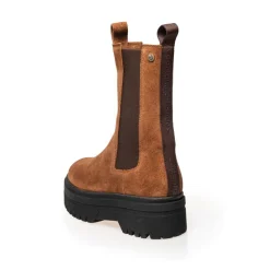 Clearance Dame Gående Ruskind København Støvler 0241 Cognac Dame Støvler|Støvler