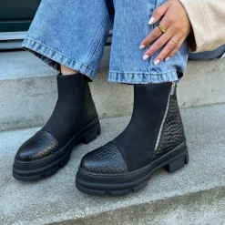 Discount Dame God stemning kun støvler 0001 Black Dame Støvler|Støvler