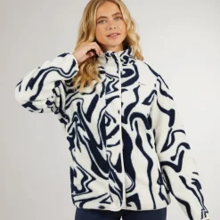 Dame Gorla Borg Fleece Vinter /Navy Hvirvel Dame Jakker Og Frakker·Fleecetøj|Hættetrøjer Og Sweatshirts·Fleecetøj