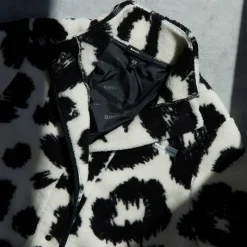 Online Dame Gorla Borg Fleece Vinter /​ Sort Leopard Dame Jakker Og Frakker·Fleecetøj|Hættetrøjer Og Sweatshirts·Fleecetøj