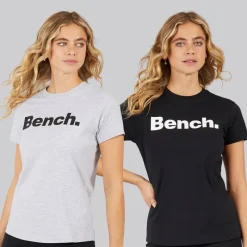 Discount Dame Grammen T-shirts To-pak /Grå Melange Dame Multipakker·Overdele|Overdele·T-Shirts