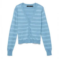 Online Dame Happy Shine V-hals cardigan luftig blå Dame Trøjer Og Cardigans·Cardigans|Overdele·Veste