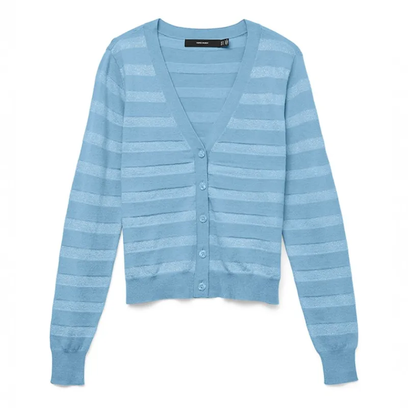 Online Dame Happy Shine V-hals cardigan luftig blå Dame Trøjer Og Cardigans·Cardigans|Overdele·Veste