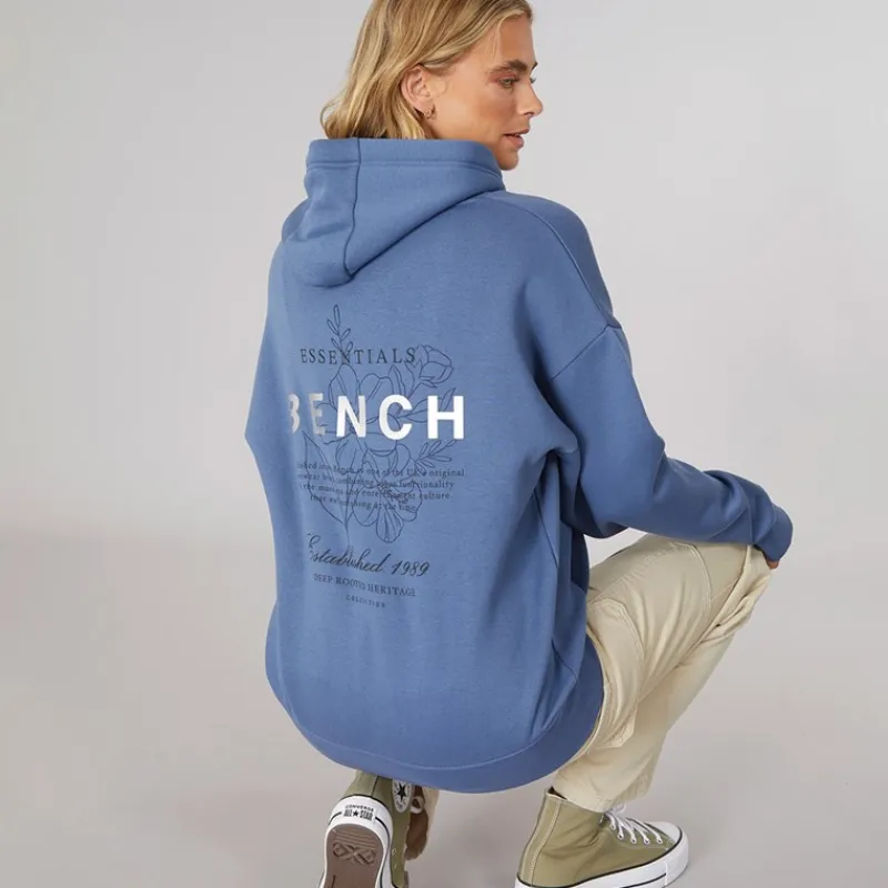 New Dame Harmy Hættetrøje Denim Blå Dame Hættetrøjer Og Sweatshirts·Hættetrøjer