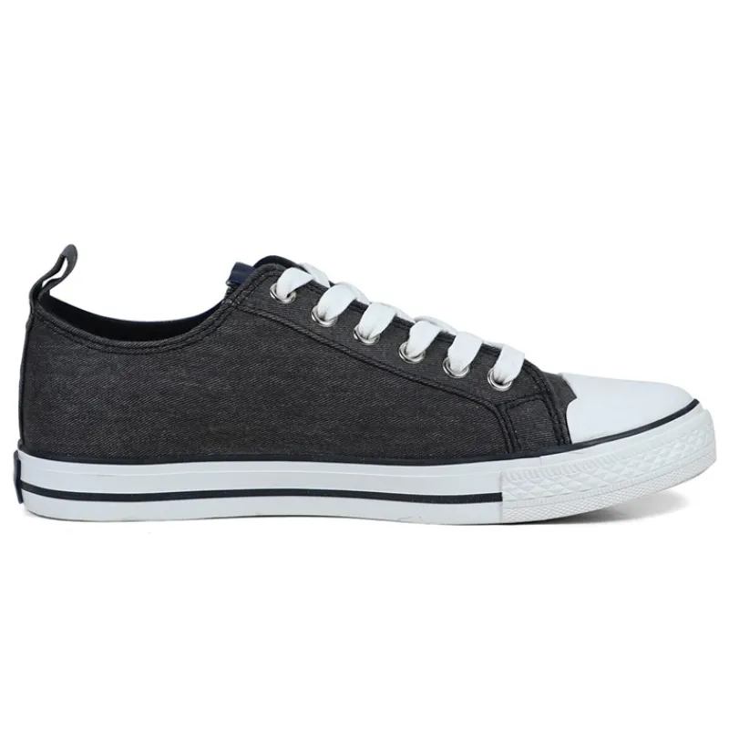 Online Dame Houston II Lærredgummisko Sort Dame Sneakers|Sneakers