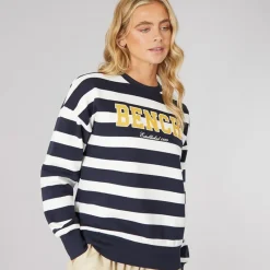 New Dame Jaye Sweatshirt Navy Vinter Hvid Dame Hættetrøjer Og Sweatshirts·Sweatshirts