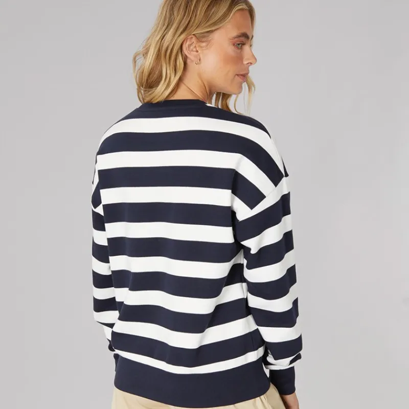New Dame Jaye Sweatshirt Navy Vinter Hvid Dame Hættetrøjer Og Sweatshirts·Sweatshirts