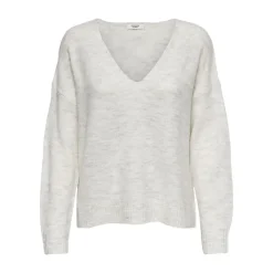 Sale Dame Jdycharly O Neck Pullover V-udskæring trøjer Hvid Dame Trøjer Og Cardigans·Trøjer