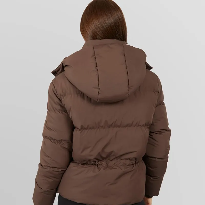 Hot Dame justerbar talje puffer kaffe Dame Jakker Og Frakker·Jakker Og Frakker