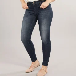 Outlet Dame Kendell Ankel Længde Slim Jeans Mørkeblå Denim Dame Jeans, Bukser Og Leggings·Skinny Jeans|Jeans, Bukser Og Leggings·Jeans
