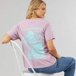 Hot Dame Kidwelly T-shirt Støvet malva Dame Overdele·T-Shirts|Overdele·Overdele