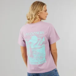 Hot Dame Kidwelly T-shirt Støvet malva Dame Overdele·T-Shirts|Overdele·Overdele