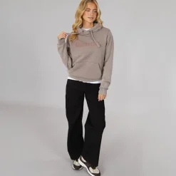 Hot Dame Lerenna Hættetrøje Varm Vasket Taupe Dame Hættetrøjer Og Sweatshirts·Hættetrøjer